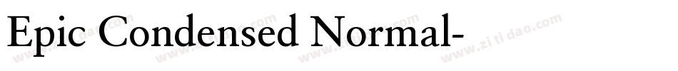 Epic Condensed Normal字体转换
